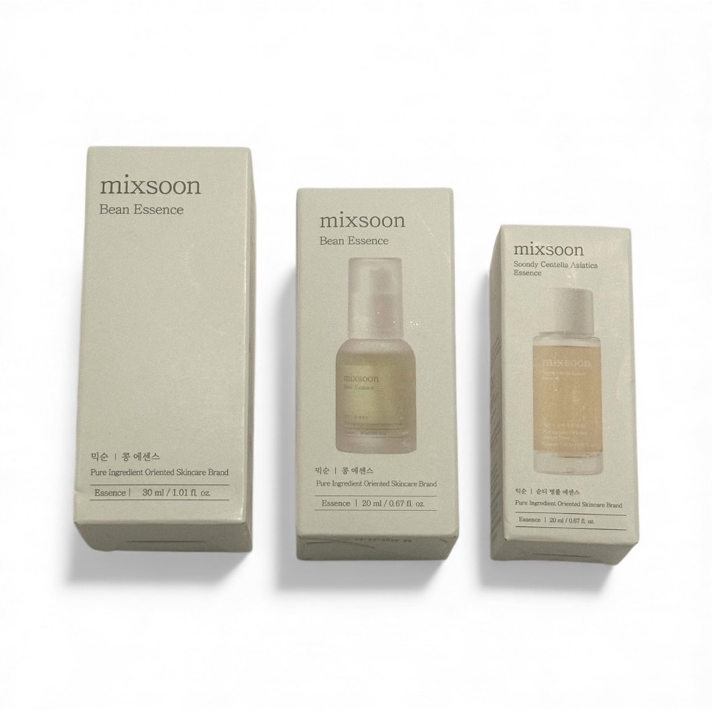 Mixsoon Bean Essence Skincare Trio - New/unopened unused